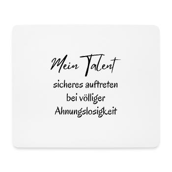 Keine Ahnung - davon aber viel - Mousepad (Querformat) - Weiß - Vorne