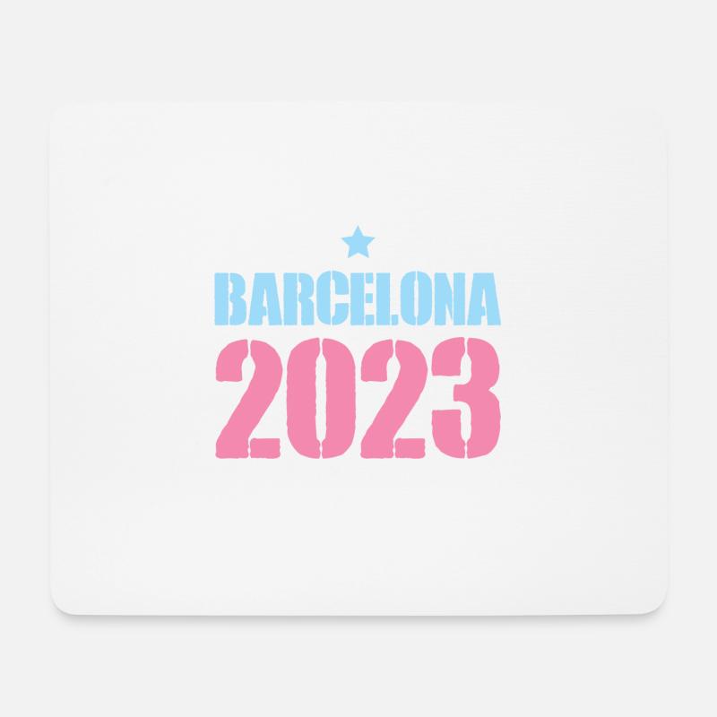 Barcelona 2023 - Mousepad (Querformat) - Weiß