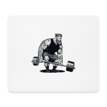 Wikinger Fitness Motiv Nordmann Krieger Wikinger - Mousepad (Querformat) - Weiß - Vorne