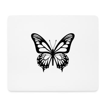 Papillon - Tapis de souris (format paysage) - blanc - Devant