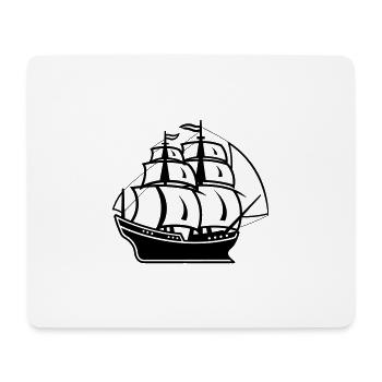 Piratenschiff - Mousepad (Querformat) - Weiß - Vorne