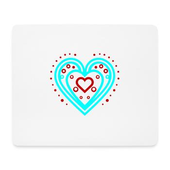 Amour du design de cœur - Tapis de souris (format paysage) - blanc - Devant