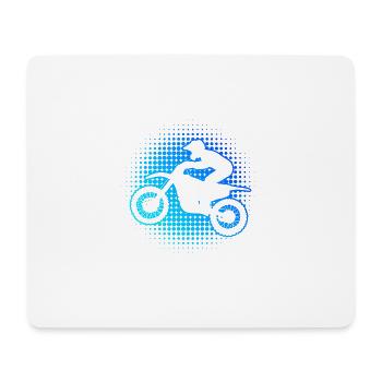Dirtbike Damen Dirt Biker Supermoto Motocross - Mousepad (Querformat) - Weiß - Vorne