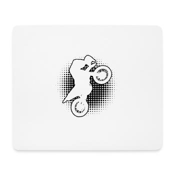 Supermoto Herren Dirt Bike Damen Motocross - Mousepad (Querformat) - Weiß - Vorne