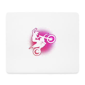 Supermoto Dirt Bike Motocross Femmes Hommes - Tapis de souris (format paysage) - blanc - Devant