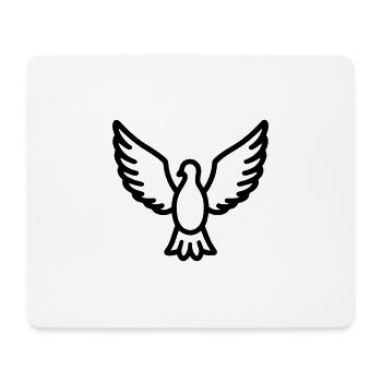Taube - Mousepad (Querformat) - Weiß - Vorne