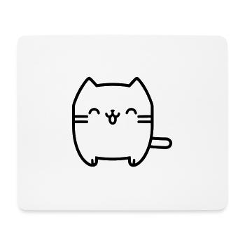 Katze - Mousepad (Querformat) - Weiß - Vorne