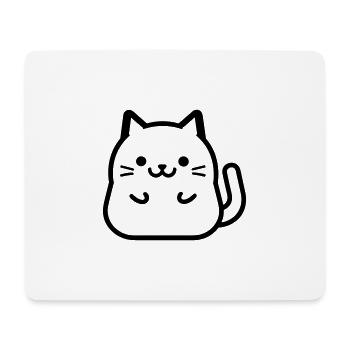 Katze - Mousepad (Querformat) - Weiß - Vorne
