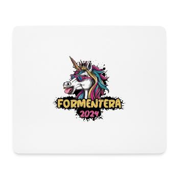 Formentera 2024 Licorne - Tapis de souris (format paysage) - blanc - Devant