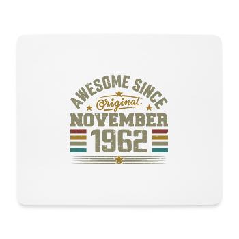 November 1962 Geburtstagsgeschenk | November 1962 - Mousepad (Querformat) - Weiß - Vorne