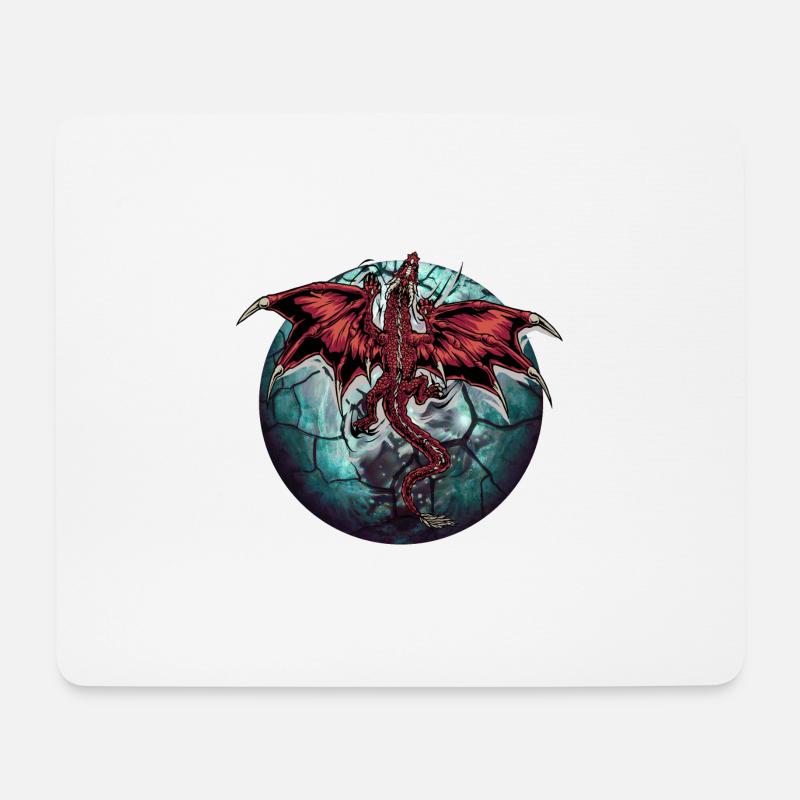 Planet Dragon Dragon - Mouse Pad (horizontal) - white