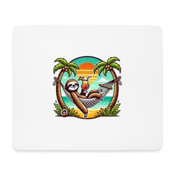 Paresseux dans le hamac - Tapis de souris (format paysage) - blanc - Devant
