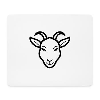 Ziegenbock - Mousepad (Querformat) - Weiß - Vorne