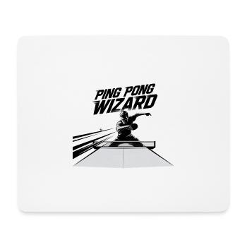 Ping Pong Wizard – Passe-temps de tennis de table - Tapis de souris (format paysage) - blanc - Devant