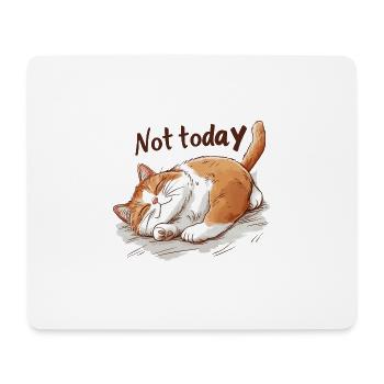 Katze Nope Not Today Bürohumor Männer - Mousepad (Querformat) - Weiß - Vorne