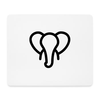 elephant - Tapis de souris (format paysage) - blanc - Devant