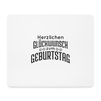 Geburtstagswünsche Glückwünsche Happy Birthday - Mousepad (Querformat) - Weiß - Vorne