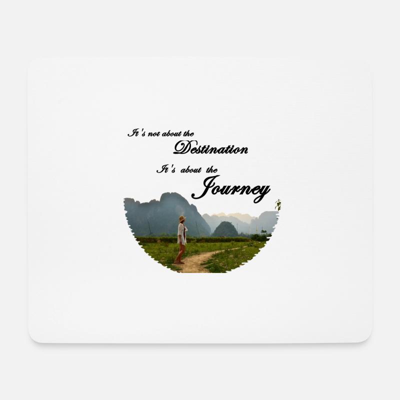 Berglandschaft Laos - It's about the journey - Mousepad (Querformat) - Weiß