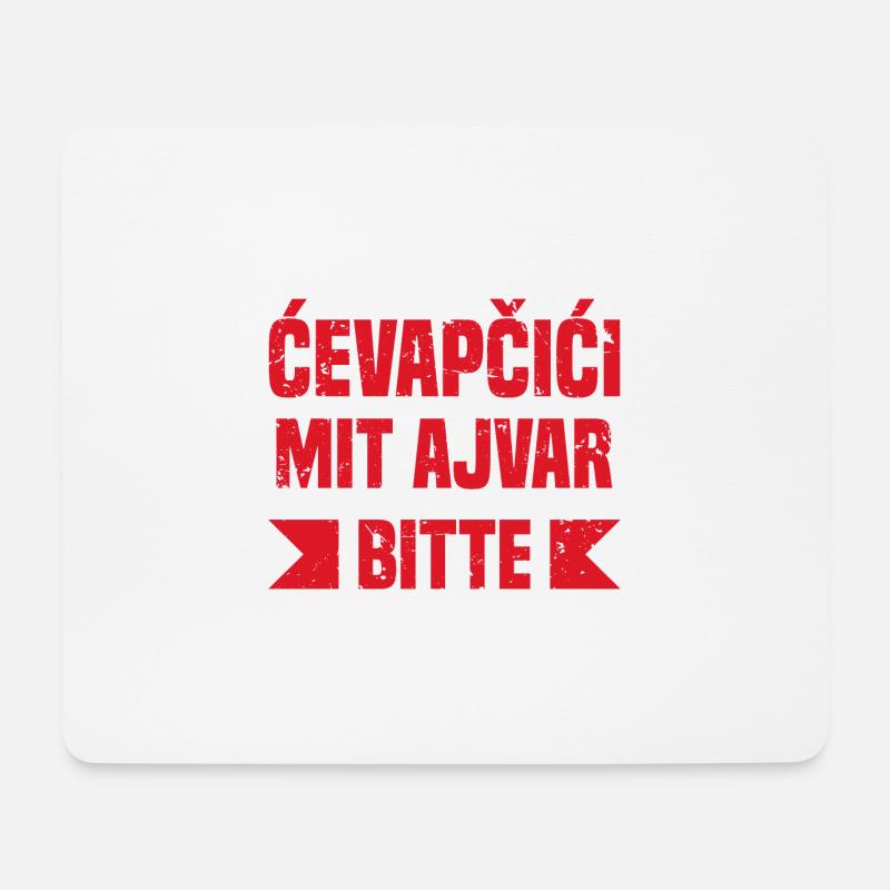Cevapcici mit Ajvar Grillspezialitäten - Mousepad (Querformat) - Weiß