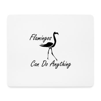 Flamingos Flamingo - Tapis de souris (format paysage) - blanc - Devant