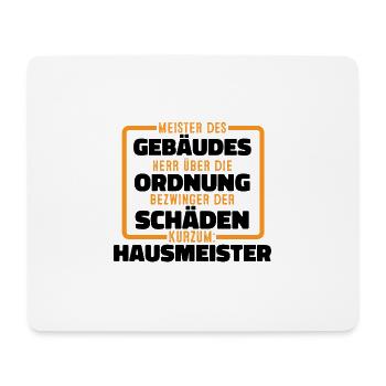 Meister Des Gebäudes Hauswart Witziges Hausmeister - Mousepad (Querformat) - Weiß - Vorne