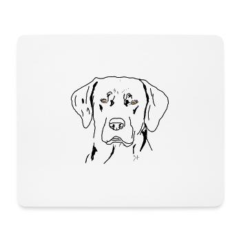Labrador - Tapis de souris (format paysage) - blanc - Devant