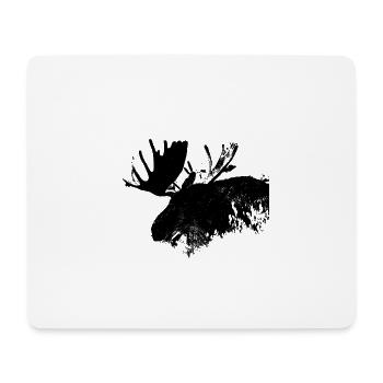 Elch - Mousepad (Querformat) - Weiß - Vorne
