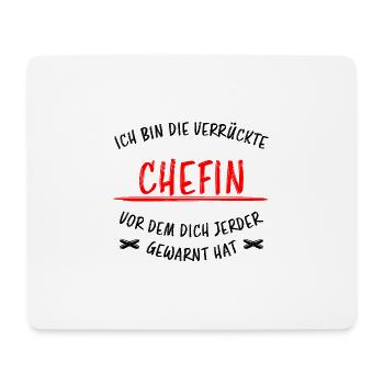 Chefin Mama Lustiger Spruch Familie Beruf Geschenk - Mousepad (Querformat) - Weiß - Vorne