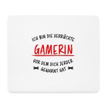Gamerin Videospiel Gamepad Lustige Spruch Geschenk - Mousepad (Querformat) - Weiß - Vorne