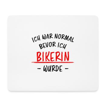 Bikerin Lustiger Spruch Bike Fun Sprüche Geschenk - Mousepad (Querformat) - Weiß - Vorne