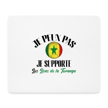 je supporte les lion de la teranga. Sénégal - Tapis de souris (format paysage) - blanc - Devant