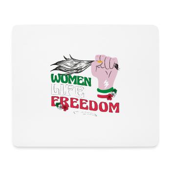 Cute Iranian Women - Women Life Freedom - Mouse Pad (horizontal) - white - Front
