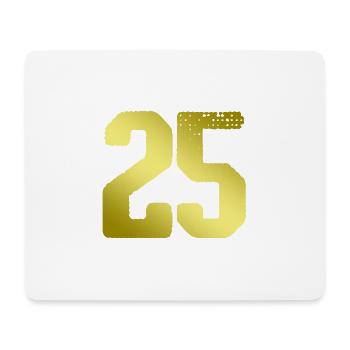 25 Zahl Trikot - Mousepad (Querformat) - Weiß - Vorne