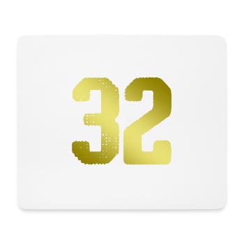 Maillot 32 Numéro - Tapis de souris (format paysage) - blanc - Devant
