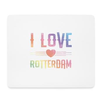 J’adore Rotterdam - Tapis de souris (format paysage) - blanc - Devant