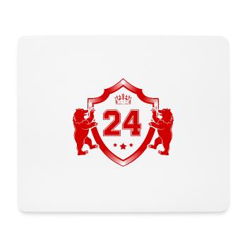 24 Zahl Wappen - Mousepad (Querformat) - Weiß - Vorne