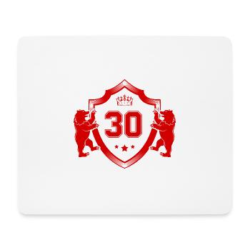 30 Nombre Armoiries - Tapis de souris (format paysage) - blanc - Devant