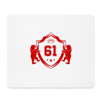 61 Nombre d’armoiries - Tapis de souris (format paysage) - blanc - Devant