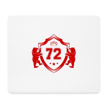 72 Zahl Wappen - Mousepad (Querformat) - Weiß - Vorne