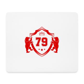 79 Zahl Wappen - Mousepad (Querformat) - Weiß - Vorne