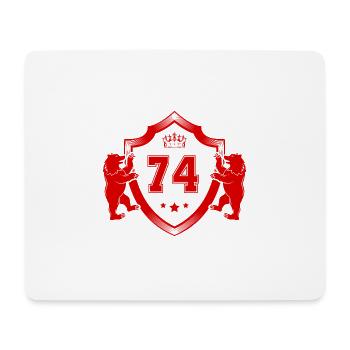74 Nombre d’armoiries - Tapis de souris (format paysage) - blanc - Devant