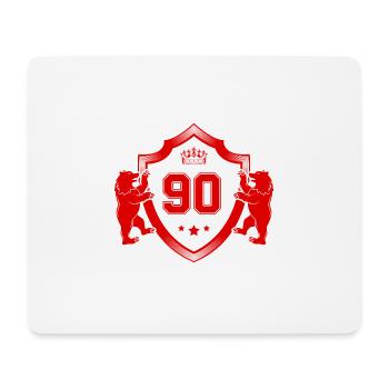 90 Zahl Wappen - Mousepad (Querformat) - Weiß - Vorne