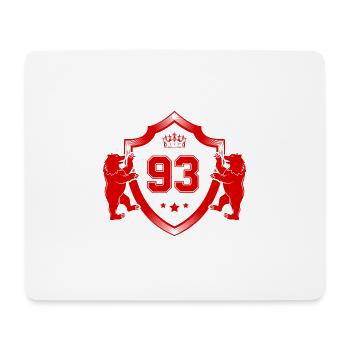 93 Nombre d’armoiries - Tapis de souris (format paysage) - blanc - Devant