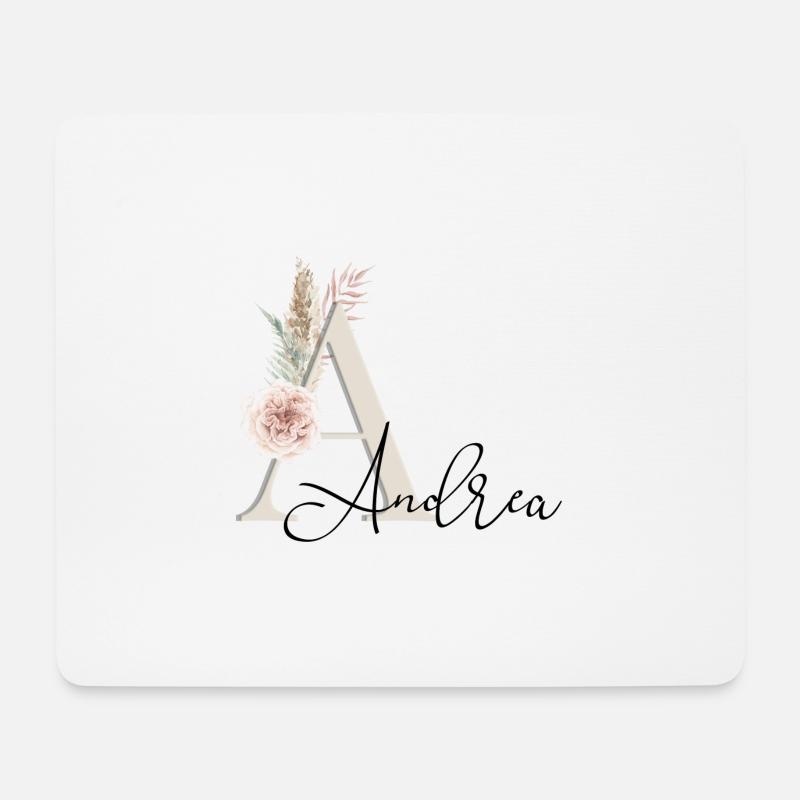 Andrea! Name Boho - Mouse Pad (horizontal) - white