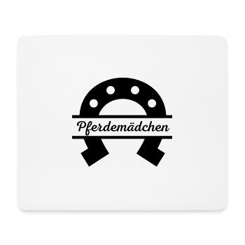 Hufeisen Pferdemädchen - Mousepad (Querformat) - Weiß - Vorne