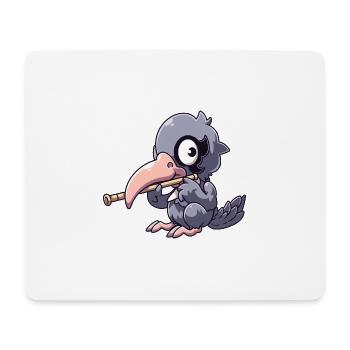 Schuhschnabel spielt Flöte - Mousepad (Querformat) - Weiß - Vorne