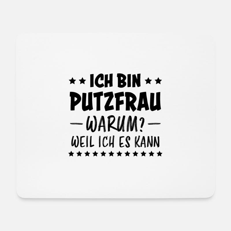 Putzfrau Haushalt Spruch Reinigungskraft Geschenk - Mousepad (Querformat) - Weiß