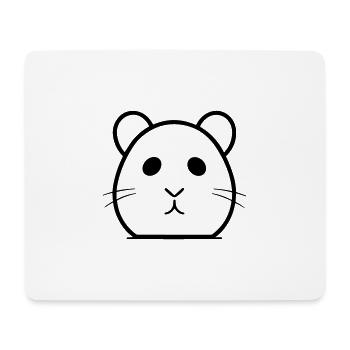 Hamster - Mousepad (Querformat) - Weiß - Vorne
