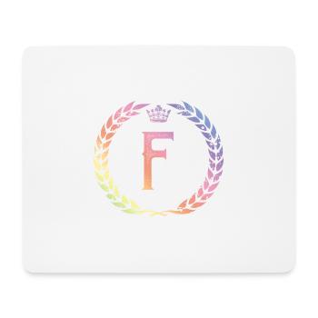 F Buchstabe Kranz - Mousepad (Querformat) - Weiß - Vorne