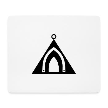 tente de camping - Tapis de souris (format paysage) - blanc - Devant